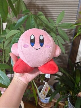 Nintendo Pink Kirby Plush with Red Feet